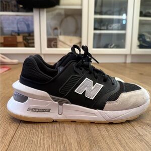 New Balance 997S Black and White Sneakers with Gum Sole